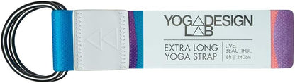 The Yoga Strap | Luxurious, Extra Long, Super Soft, Eco Printed | Studio Quality, Adjustable | Safely Stretch Further and Hold Longer | 8 ft Long