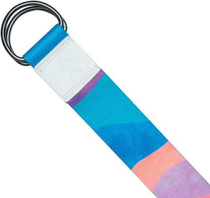 The Yoga Strap | Luxurious, Extra Long, Super Soft, Eco Printed | Studio Quality, Adjustable | Safely Stretch Further and Hold Longer | 8 ft Long
