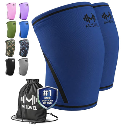 7mm Neoprene Knee Sleeves for Men & Women Weightlifting & Powerlifting – Compression Knee Sleeve Support for Squats, Gym, Training – USPA, IPL Approved – Medium Black (Pair)