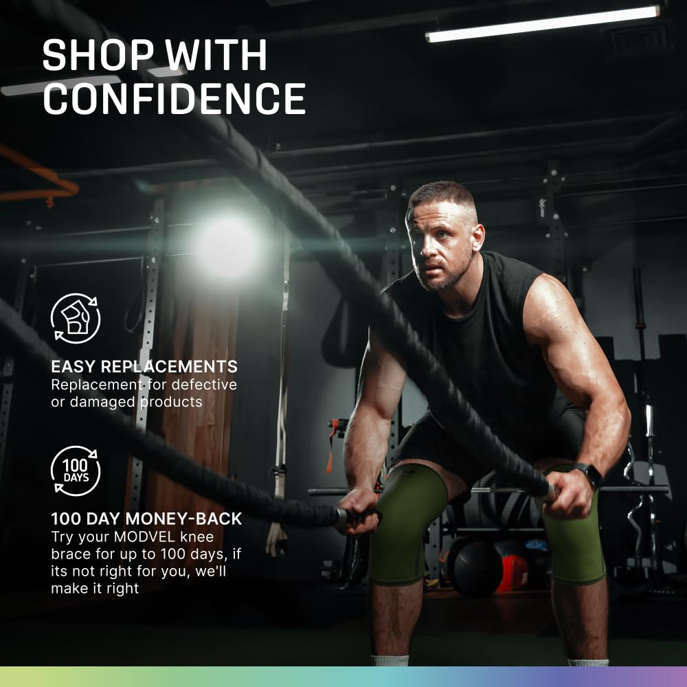 7mm Neoprene Knee Sleeves for Men & Women Weightlifting & Powerlifting – Compression Knee Sleeve Support for Squats, Gym, Training – USPA, IPL Approved – Medium Black (Pair)
