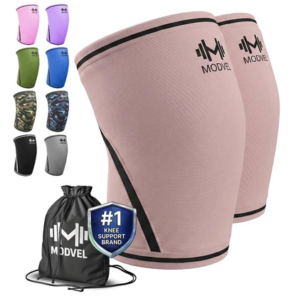 7mm Neoprene Knee Sleeves for Men & Women Weightlifting & Powerlifting – Compression Knee Sleeve Support for Squats, Gym, Training – USPA, IPL Approved – Medium Black (Pair)