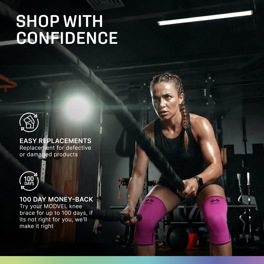 7mm Neoprene Knee Sleeves for Men & Women Weightlifting & Powerlifting – Compression Knee Sleeve Support for Squats, Gym, Training – USPA, IPL Approved – Medium Black (Pair)