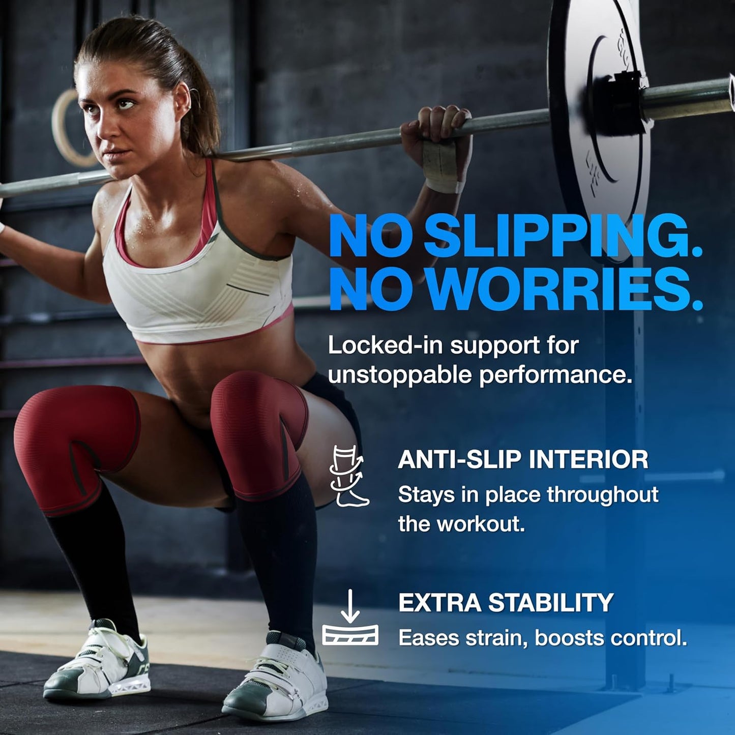 7mm Neoprene Knee Sleeves for Men & Women Weightlifting & Powerlifting – Compression Knee Sleeve Support for Squats, Gym, Training – USPA, IPL Approved – Medium Black (Pair)