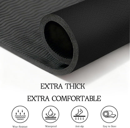 VTORY Extra Large Yoga Mat Thick Exercise Mat for Men and Women, Non-Slip, Durable Workout Mat for Home Workout, Yoga, Pilates, Stretching