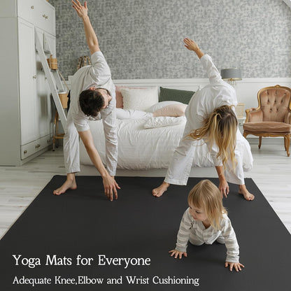 VTORY Extra Large Yoga Mat Thick Exercise Mat for Men and Women, Non-Slip, Durable Workout Mat for Home Workout, Yoga, Pilates, Stretching