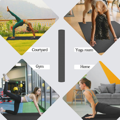 VTORY Extra Large Yoga Mat Thick Exercise Mat for Men and Women, Non-Slip, Durable Workout Mat for Home Workout, Yoga, Pilates, Stretching