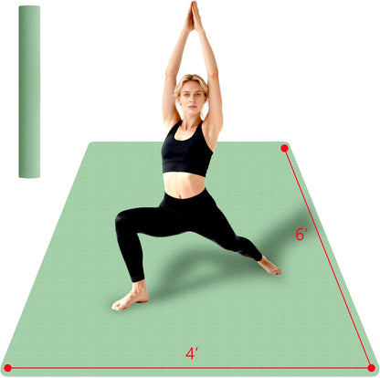 VTORY Extra Large Yoga Mat Thick Exercise Mat for Men and Women, Non-Slip, Durable Workout Mat for Home Workout, Yoga, Pilates, Stretching