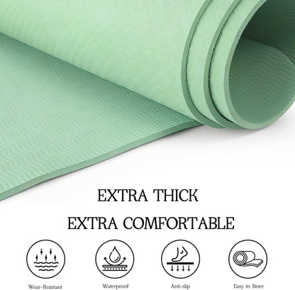 VTORY Extra Large Yoga Mat Thick Exercise Mat for Men and Women, Non-Slip, Durable Workout Mat for Home Workout, Yoga, Pilates, Stretching