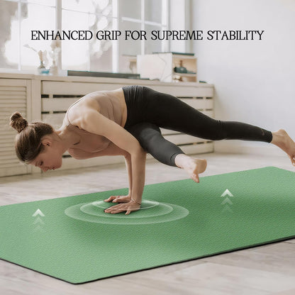 VTORY Extra Large Yoga Mat Thick Exercise Mat for Men and Women, Non-Slip, Durable Workout Mat for Home Workout, Yoga, Pilates, Stretching