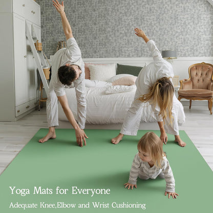 VTORY Extra Large Yoga Mat Thick Exercise Mat for Men and Women, Non-Slip, Durable Workout Mat for Home Workout, Yoga, Pilates, Stretching