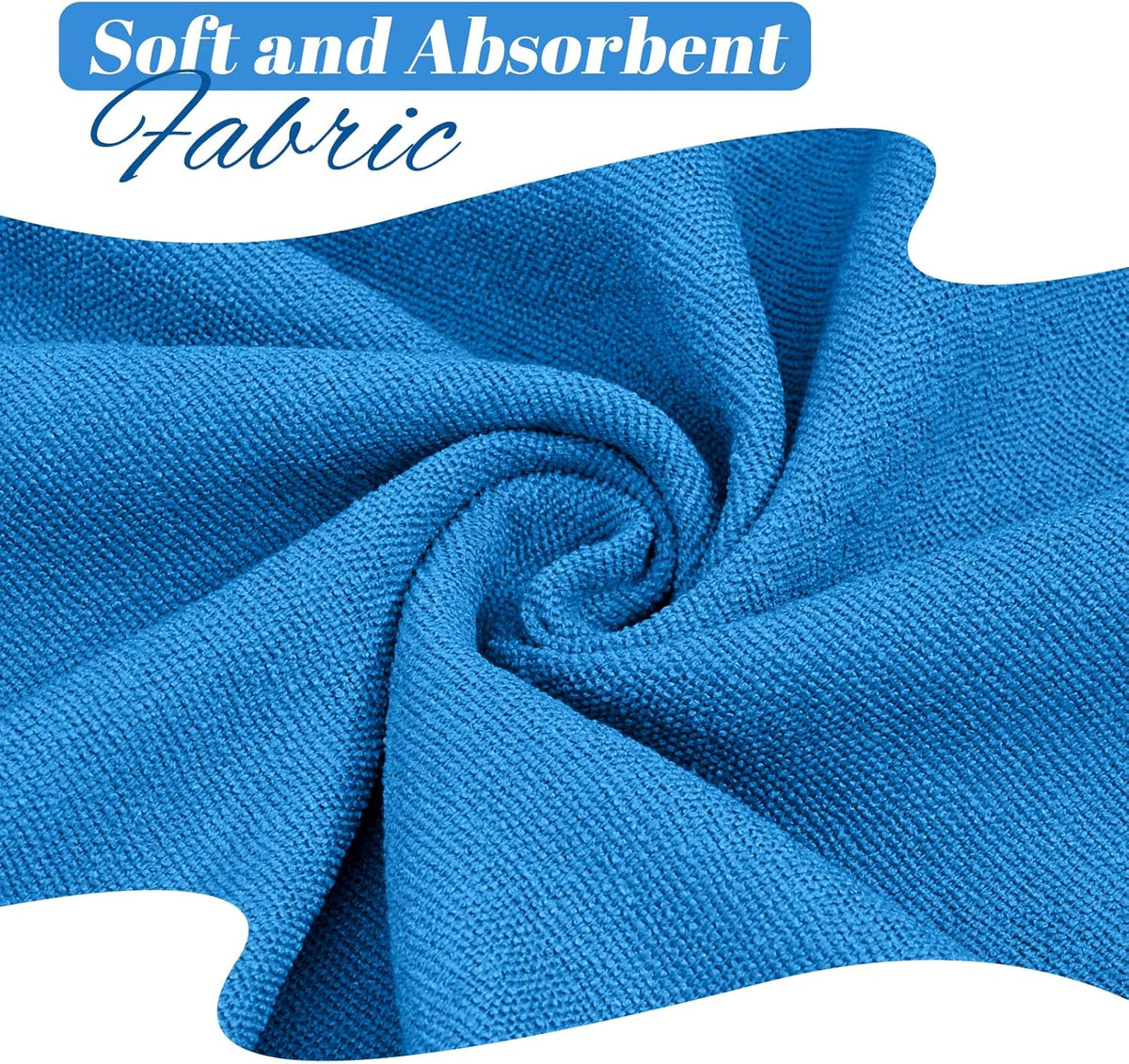 Hot Yoga Towel Non Slip - Microfiber Yoga Mat Towel for Hot Yoga, Pilates and Fitness 72" x 24", Blue