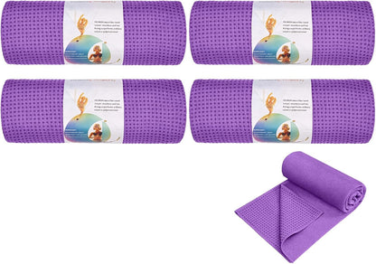 Hot Yoga Towel Non Slip - Microfiber Yoga Mat Towel for Hot Yoga, Pilates and Fitness 72" x 24", Blue