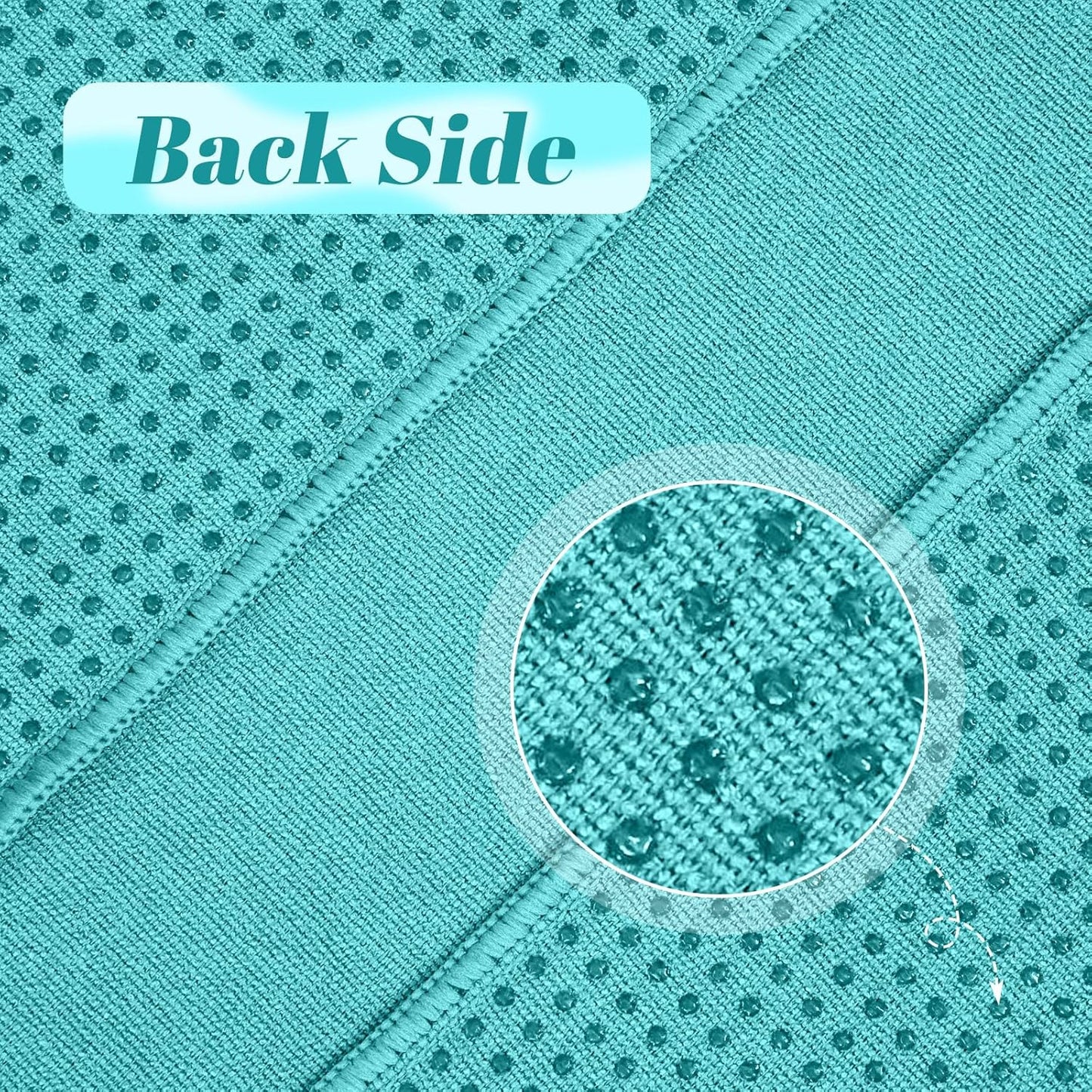 Hot Yoga Towel Non Slip - Microfiber Yoga Mat Towel for Hot Yoga, Pilates and Fitness 72" x 24", Blue