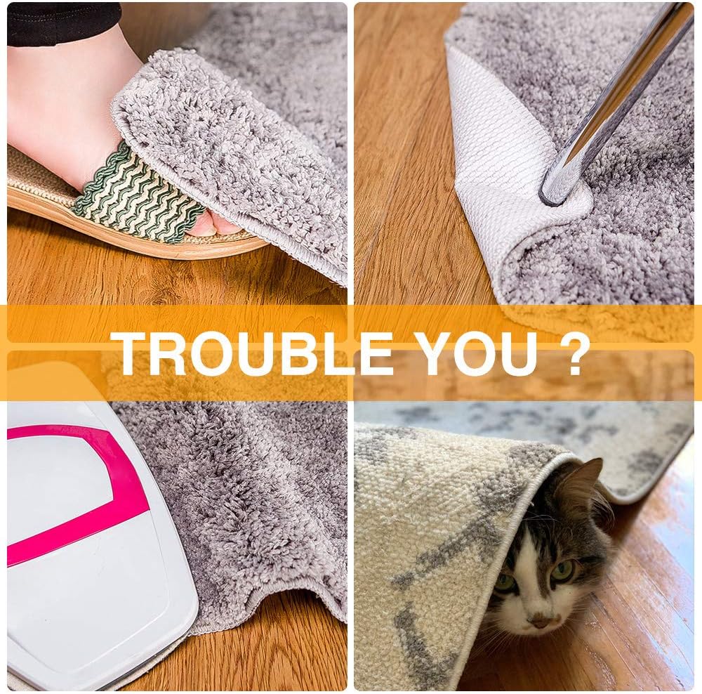 Vacuum Tech Rug Pad Gripper for Hardwood Floors No Damage, New Materials to Non Slip Rug Pads, Under Rug Carpet Tape : Keep Your Rug in Place & Make Corner Flat