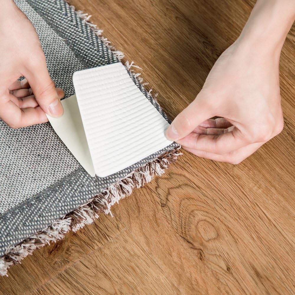Vacuum Tech Rug Pad Gripper for Hardwood Floors No Damage, New Materials to Non Slip Rug Pads, Under Rug Carpet Tape : Keep Your Rug in Place & Make Corner Flat