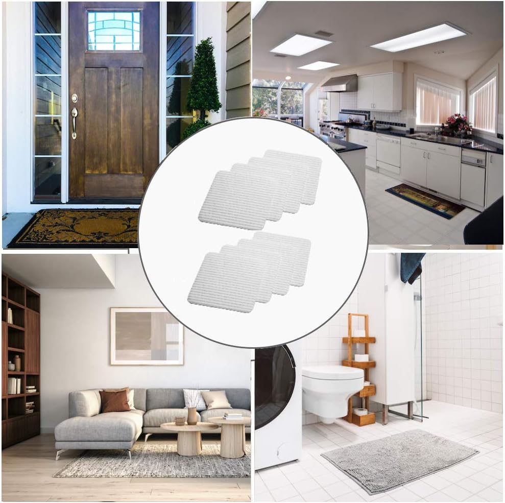 Vacuum Tech Rug Pad Gripper for Hardwood Floors No Damage, New Materials to Non Slip Rug Pads, Under Rug Carpet Tape : Keep Your Rug in Place & Make Corner Flat
