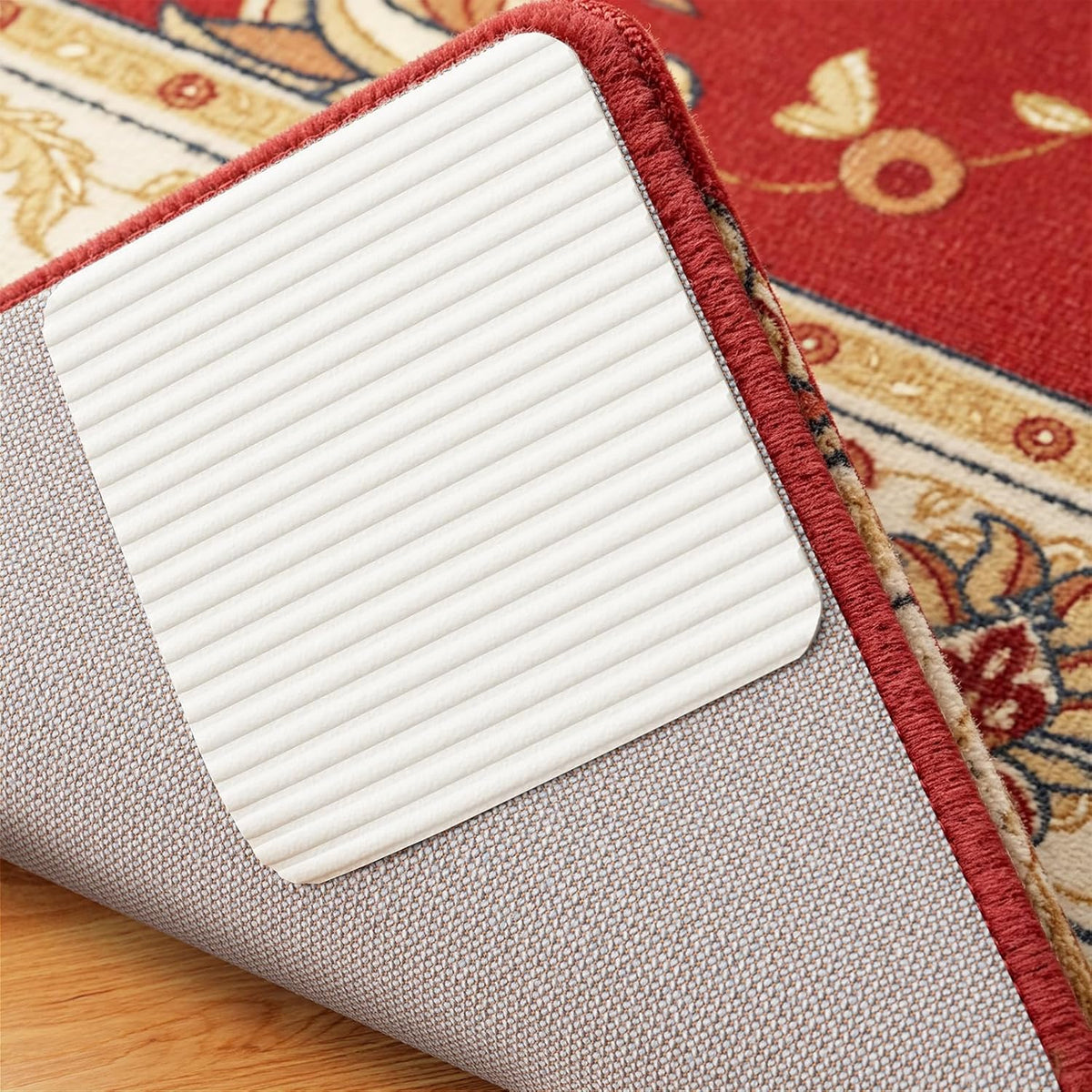 Vacuum Tech Rug Pad Gripper for Hardwood Floors No Damage, New Materials to Non Slip Rug Pads, Under Rug Carpet Tape : Keep Your Rug in Place & Make Corner Flat