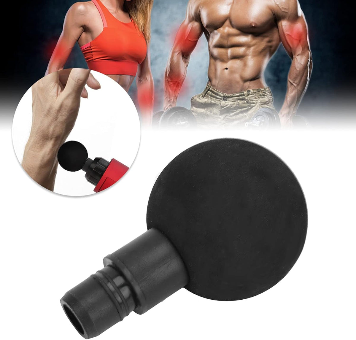 19mm Diameter Massager Heads Replacement for Massager Deep Tissue Muscle Massager Head for Percussion Massage Gun with EVA Material Deep Tissue Percussion Plug Percussion Plug