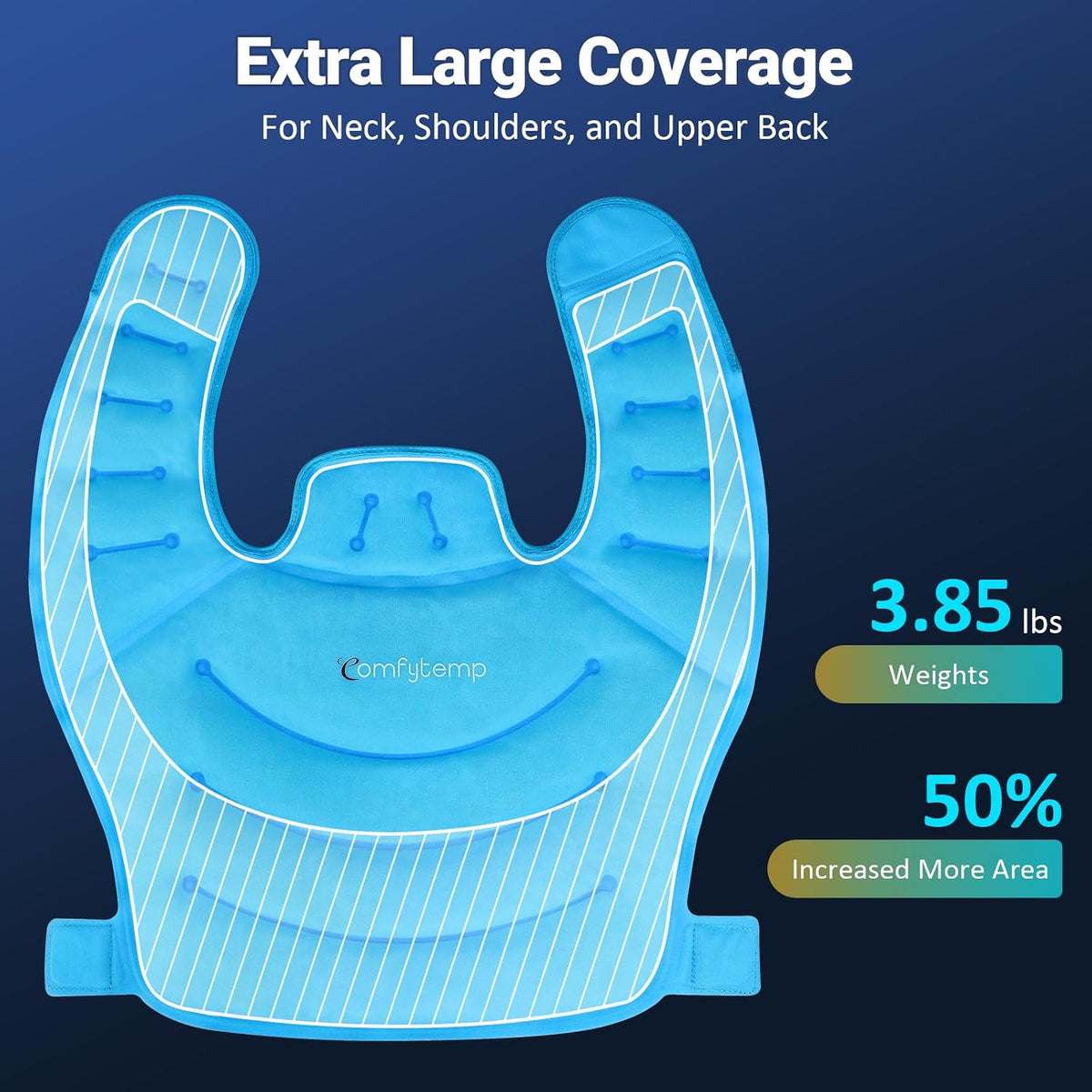 Large Ice Pack for Neck Shoulders Upper Back Pain Relief, Black