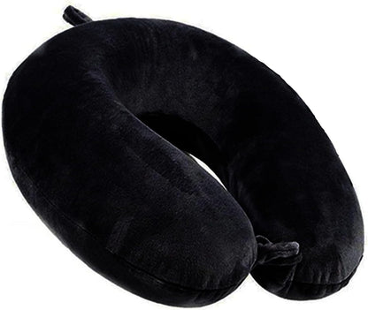 Travel Pillow, 100% Pure Memory Foam Neck Pillow, Suitable for Airplanes, Cars, Trains, Office Naps, Home Lounge Chairs, Removable and Washable Pillow Cover (Gray)