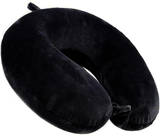 Travel Pillow, 100% Pure Memory Foam Neck Pillow, Suitable for Airplanes, Cars, Trains, Office Naps, Home Lounge Chairs, Removable and Washable Pillow Cover (Gray)