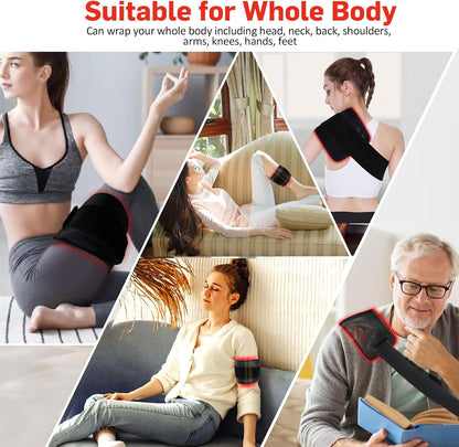 Red Light Therapy for Body, 660nm 850nm Infrared Light Therapy Pad, Wearable Wrap with Timer Remote Control for Back Shoulder Waist Knee, Infrared Light Device Home Use, 12.4'' x 5.7'' Large Area