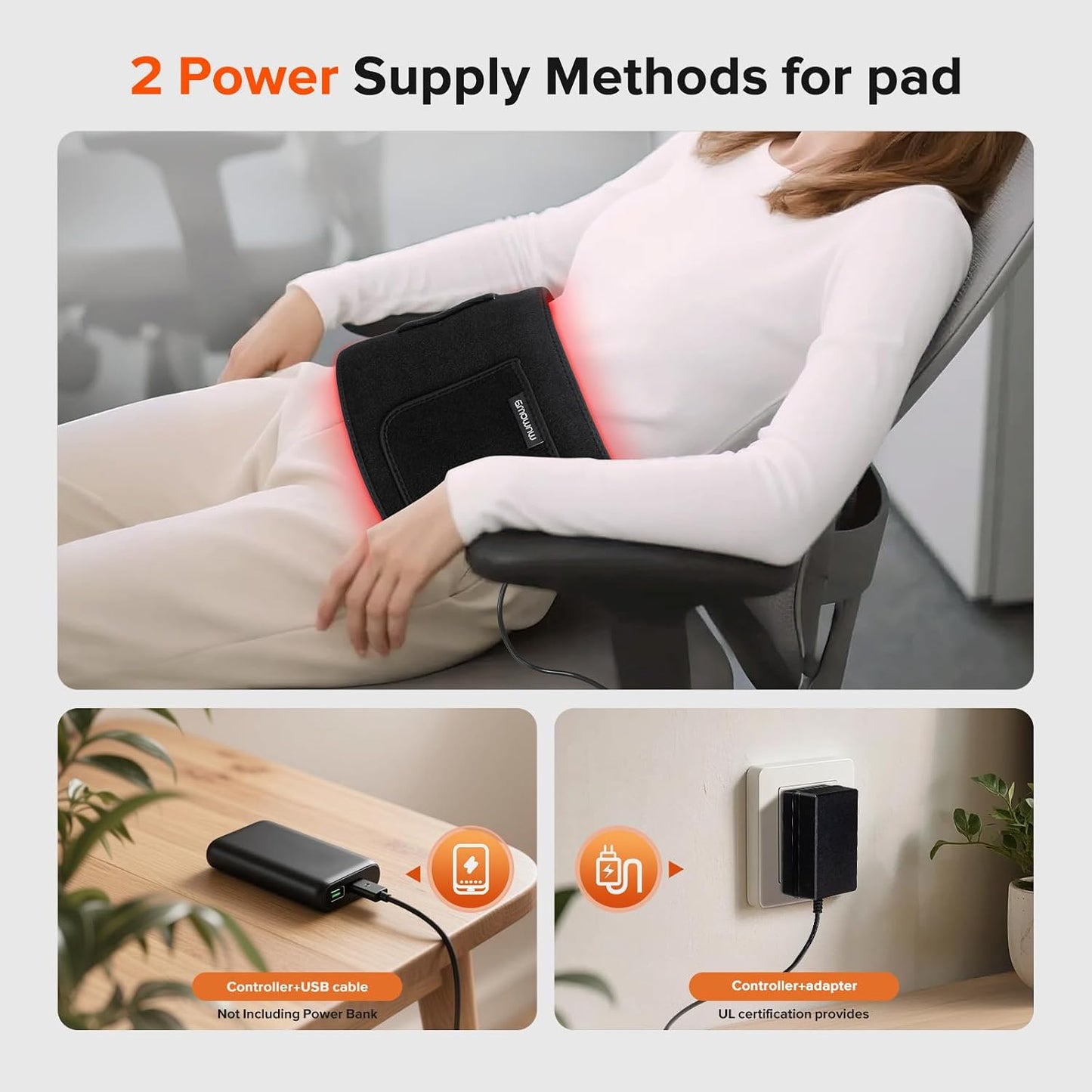 Red Light Therapy for Body, 660nm 850nm Infrared Light Therapy Pad, Wearable Wrap with Timer Remote Control for Back Shoulder Waist Knee, Infrared Light Device Home Use, 12.4'' x 5.7'' Large Area