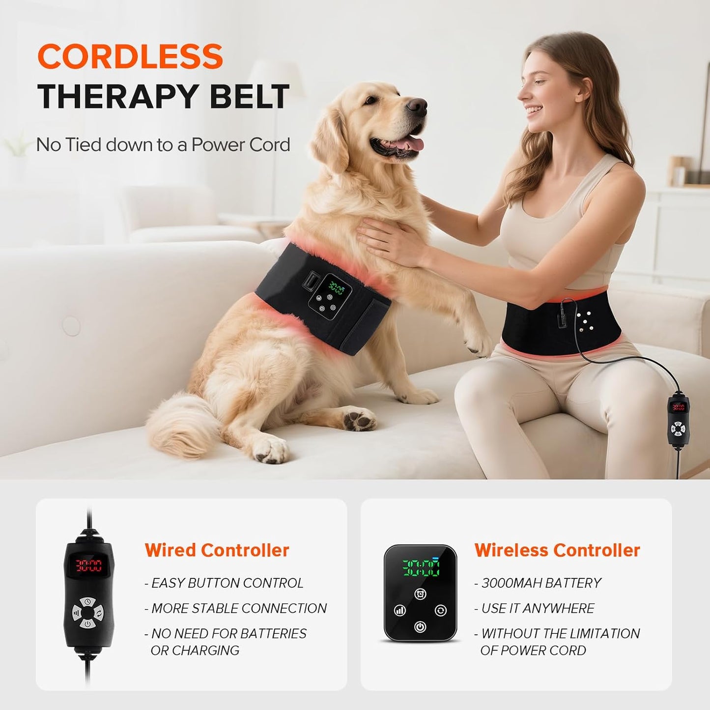 Red Light Therapy for Body, 660nm 850nm Infrared Light Therapy Pad, Wearable Wrap with Timer Remote Control for Back Shoulder Waist Knee, Infrared Light Device Home Use, 12.4'' x 5.7'' Large Area