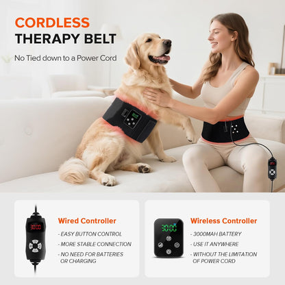 Red Light Therapy for Body, 660nm 850nm Infrared Light Therapy Pad, Wearable Wrap with Timer Remote Control for Back Shoulder Waist Knee, Infrared Light Device Home Use, 12.4'' x 5.7'' Large Area