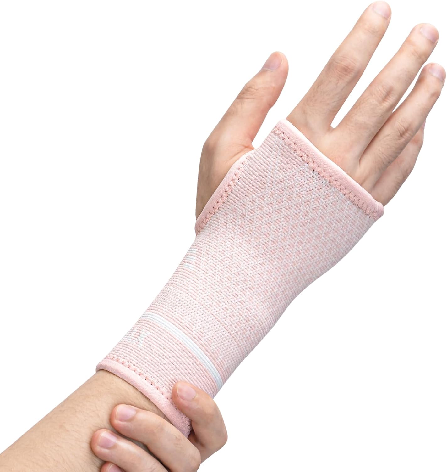 Copper Wrist Compression Sleeve 1 Pair, Comfortable Hand Brace Support for Arthritis, Tendonitis, Sprains, Workout, Carpal Tunnel - Left & Right - Women and Men