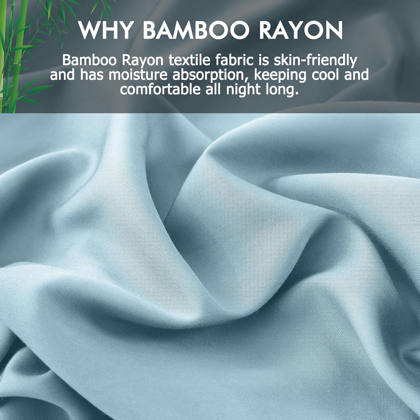 Body Pillowcase with Zipper Cooling Viscose from Bamboo Zippered Pillowcases, Cool & Breathable Body Pillow Cover for Hot Sleepers and Night Sweats, 20" x 54"
