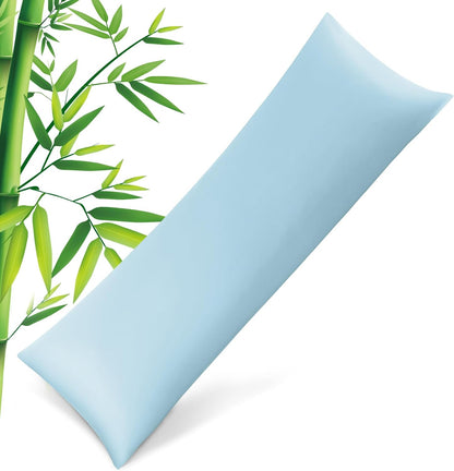 Body Pillowcase with Zipper Cooling Viscose from Bamboo Zippered Pillowcases, Cool & Breathable Body Pillow Cover for Hot Sleepers and Night Sweats, 20" x 54"