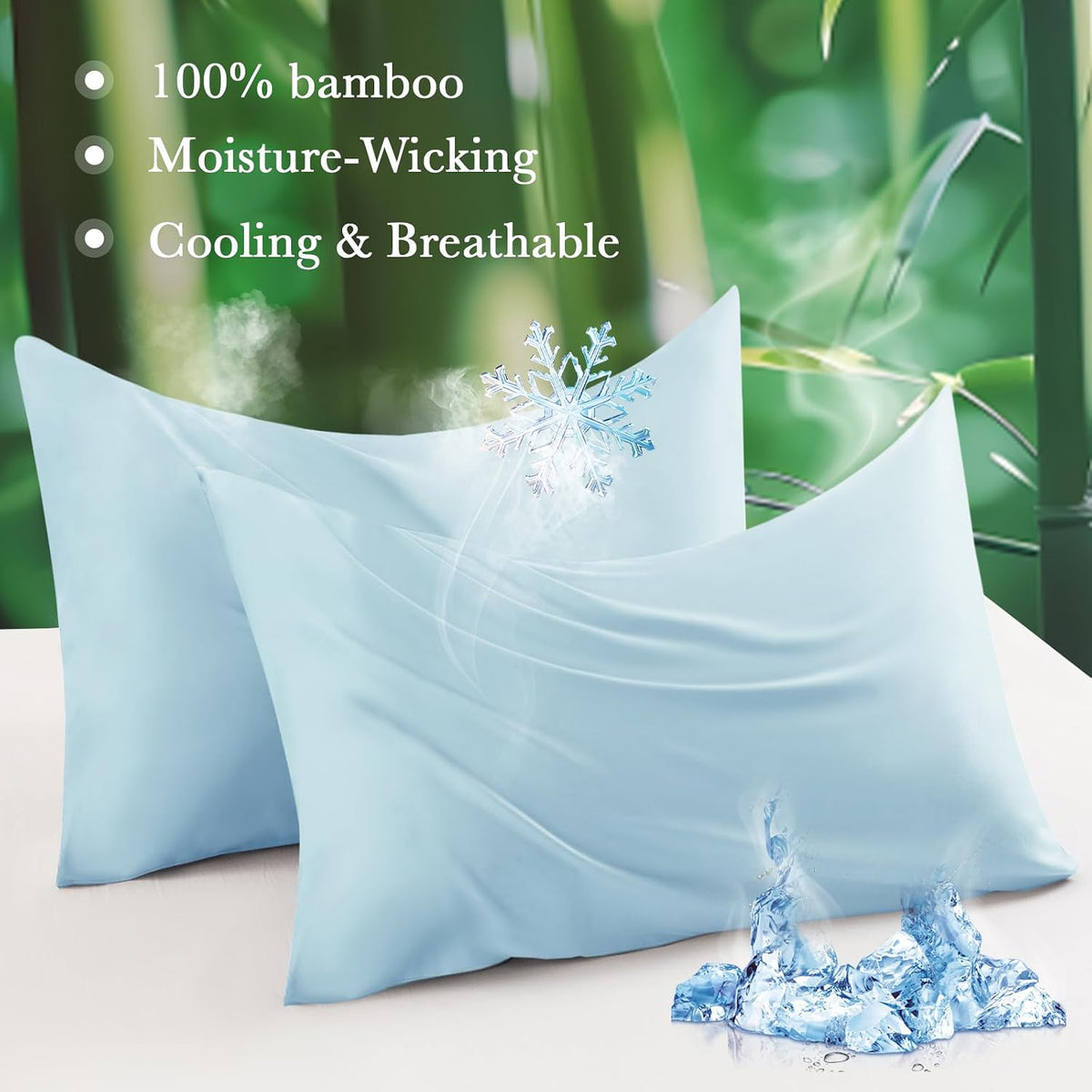 Body Pillowcase with Zipper Cooling Viscose from Bamboo Zippered Pillowcases, Cool & Breathable Body Pillow Cover for Hot Sleepers and Night Sweats, 20" x 54"