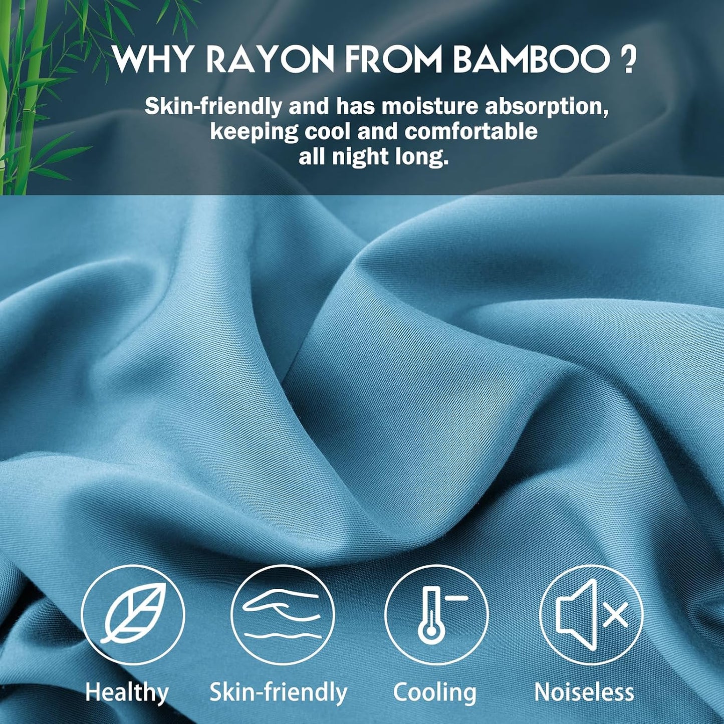 Body Pillowcase with Zipper Cooling Viscose from Bamboo Zippered Pillowcases, Cool & Breathable Body Pillow Cover for Hot Sleepers and Night Sweats, 20" x 54"