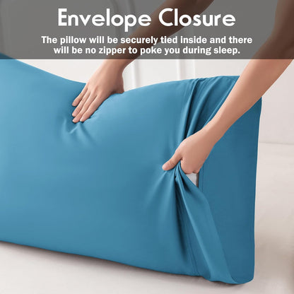Body Pillowcase with Zipper Cooling Viscose from Bamboo Zippered Pillowcases, Cool & Breathable Body Pillow Cover for Hot Sleepers and Night Sweats, 20" x 54"