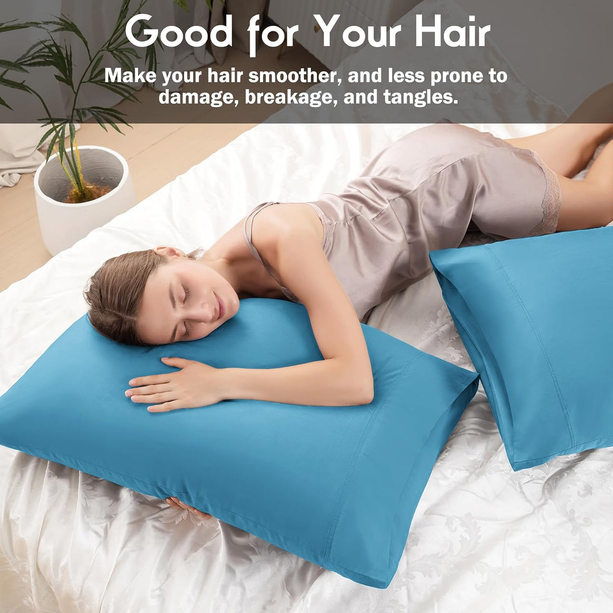 Body Pillowcase with Zipper Cooling Viscose from Bamboo Zippered Pillowcases, Cool & Breathable Body Pillow Cover for Hot Sleepers and Night Sweats, 20" x 54"