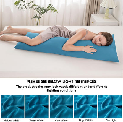 Body Pillowcase with Zipper Cooling Viscose from Bamboo Zippered Pillowcases, Cool & Breathable Body Pillow Cover for Hot Sleepers and Night Sweats, 20" x 54"
