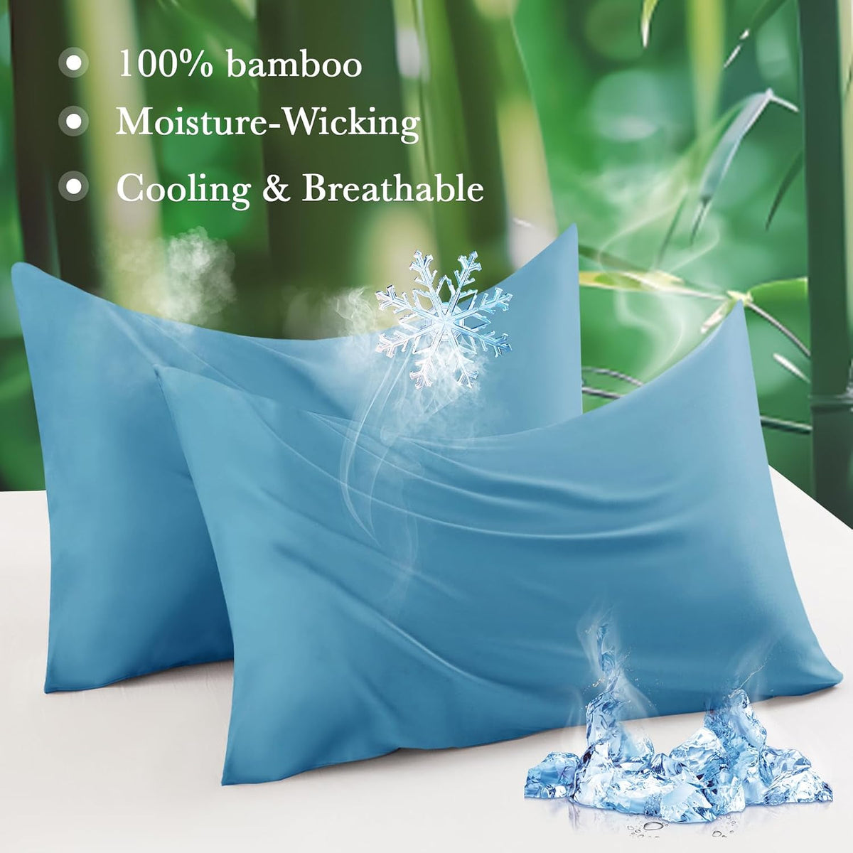 Body Pillowcase with Zipper Cooling Viscose from Bamboo Zippered Pillowcases, Cool & Breathable Body Pillow Cover for Hot Sleepers and Night Sweats, 20" x 54"