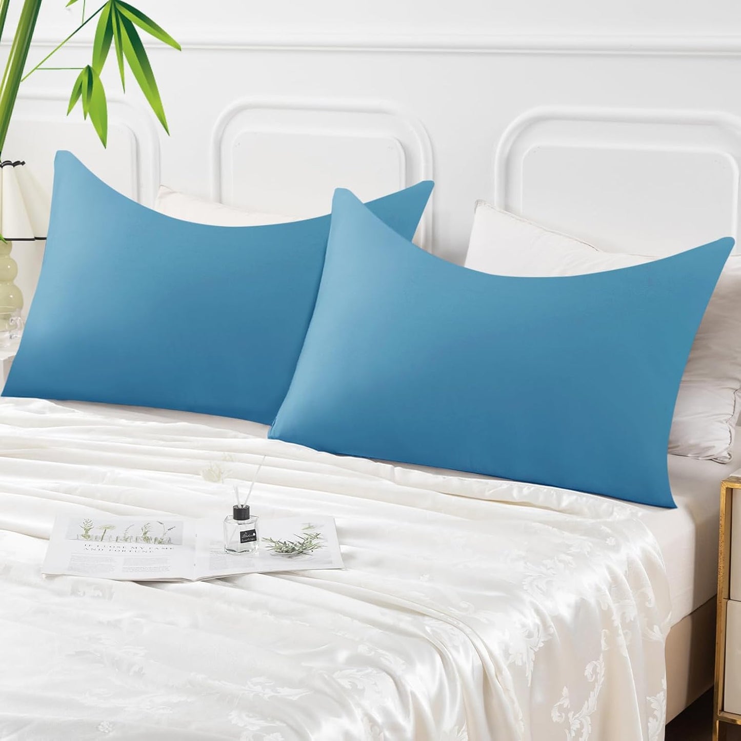 Body Pillowcase with Zipper Cooling Viscose from Bamboo Zippered Pillowcases, Cool & Breathable Body Pillow Cover for Hot Sleepers and Night Sweats, 20" x 54"