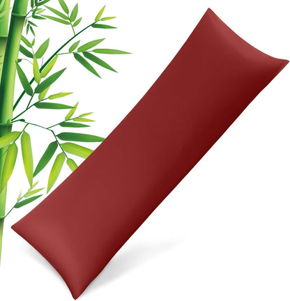 Body Pillowcase with Zipper Cooling Viscose from Bamboo Zippered Pillowcases, Cool & Breathable Body Pillow Cover for Hot Sleepers and Night Sweats, 20" x 54"