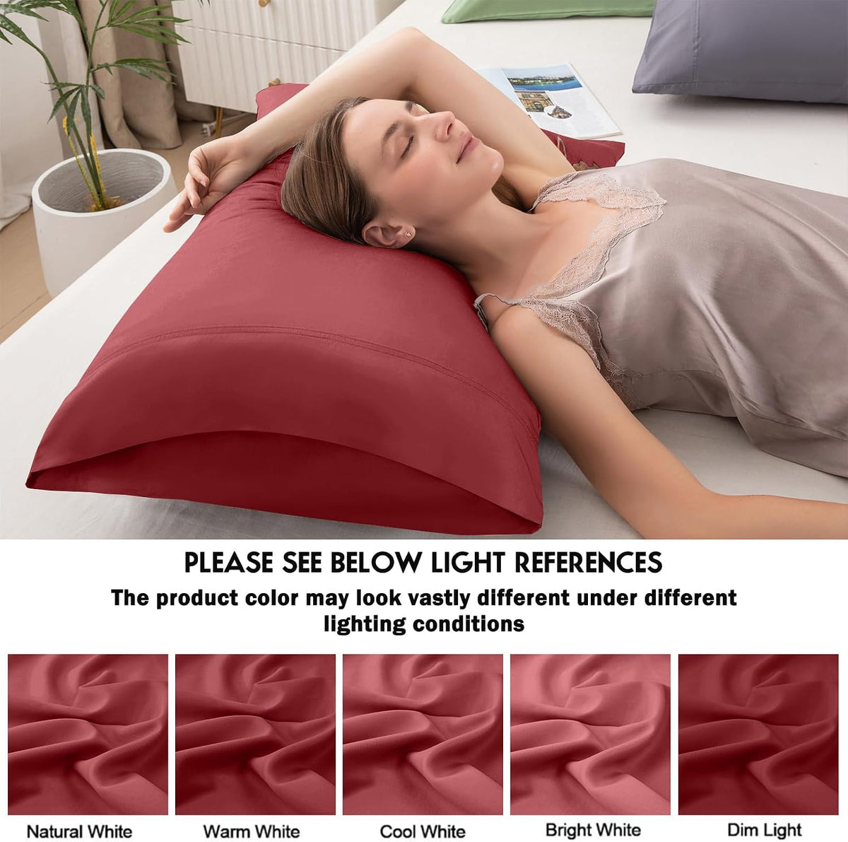 Body Pillowcase with Zipper Cooling Viscose from Bamboo Zippered Pillowcases, Cool & Breathable Body Pillow Cover for Hot Sleepers and Night Sweats, 20" x 54"