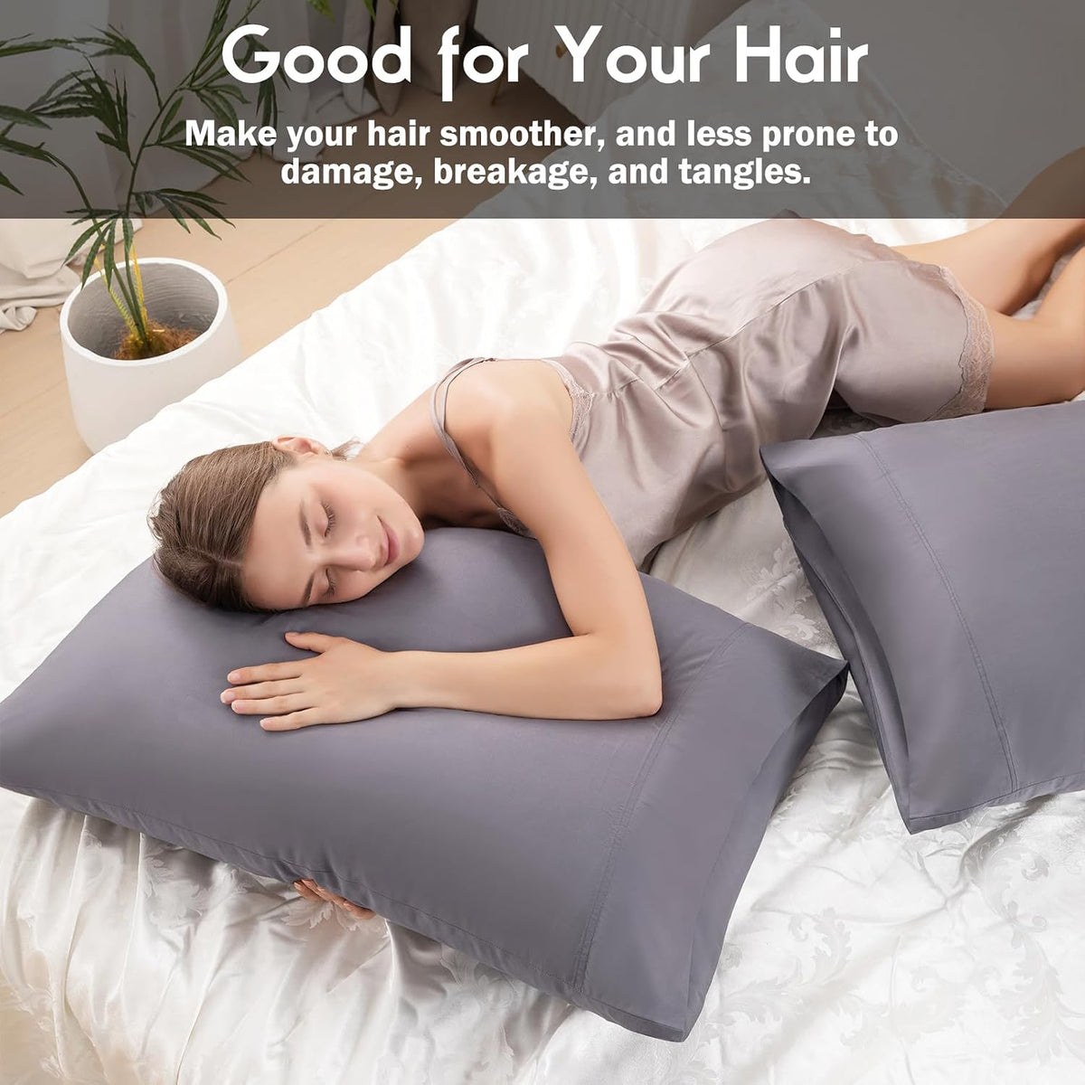 Body Pillowcase with Zipper Cooling Viscose from Bamboo Zippered Pillowcases, Cool & Breathable Body Pillow Cover for Hot Sleepers and Night Sweats, 20" x 54"