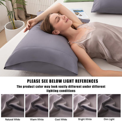 Body Pillowcase with Zipper Cooling Viscose from Bamboo Zippered Pillowcases, Cool & Breathable Body Pillow Cover for Hot Sleepers and Night Sweats, 20" x 54"