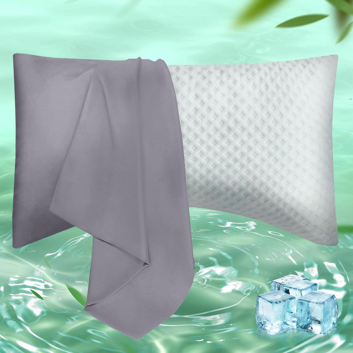 Body Pillowcase with Zipper Cooling Viscose from Bamboo Zippered Pillowcases, Cool & Breathable Body Pillow Cover for Hot Sleepers and Night Sweats, 20" x 54"