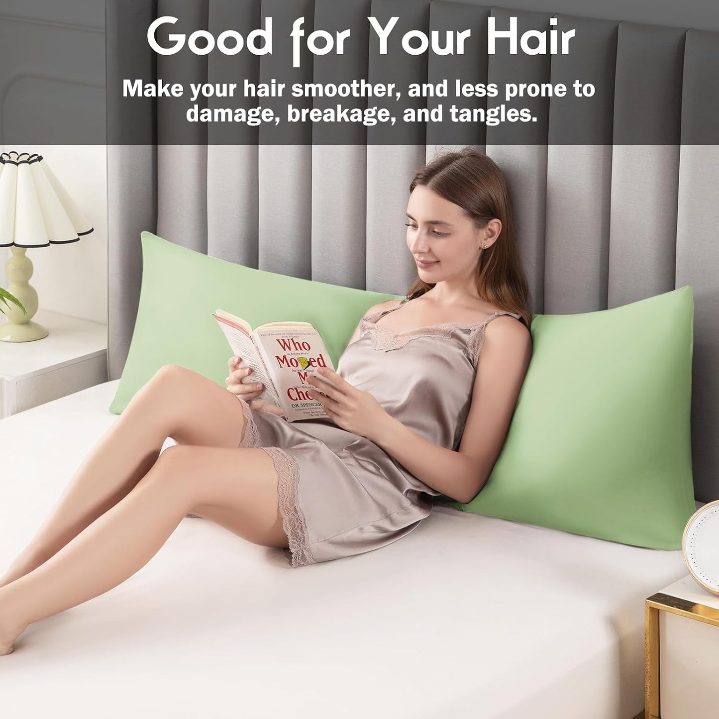 Body Pillowcase with Zipper Cooling Viscose from Bamboo Zippered Pillowcases, Cool & Breathable Body Pillow Cover for Hot Sleepers and Night Sweats, 20" x 54"