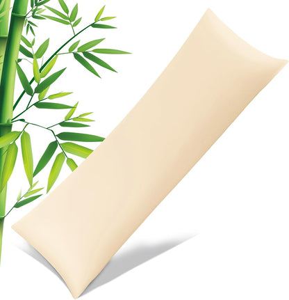 Body Pillowcase with Zipper Cooling Viscose from Bamboo Zippered Pillowcases, Cool & Breathable Body Pillow Cover for Hot Sleepers and Night Sweats, 20" x 54"