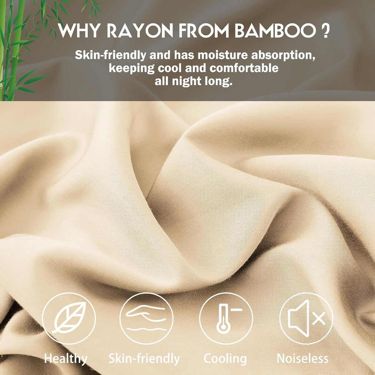 Body Pillowcase with Zipper Cooling Viscose from Bamboo Zippered Pillowcases, Cool & Breathable Body Pillow Cover for Hot Sleepers and Night Sweats, 20" x 54"