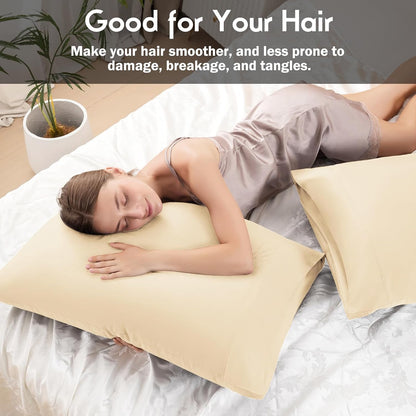 Body Pillowcase with Zipper Cooling Viscose from Bamboo Zippered Pillowcases, Cool & Breathable Body Pillow Cover for Hot Sleepers and Night Sweats, 20" x 54"