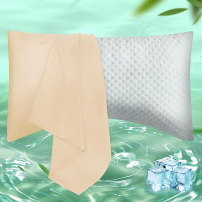 Body Pillowcase with Zipper Cooling Viscose from Bamboo Zippered Pillowcases, Cool & Breathable Body Pillow Cover for Hot Sleepers and Night Sweats, 20" x 54"