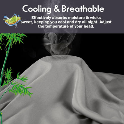 Body Pillowcase with Zipper Cooling Viscose from Bamboo Zippered Pillowcases, Cool & Breathable Body Pillow Cover for Hot Sleepers and Night Sweats, 20" x 54"